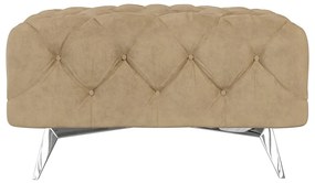 Taburet maro deschis cu tapițerie din catifea Chelsea – Ropez