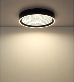 Globo 68288D - Plafonieră LED reglabilă MIRRORA 40W/230V Ø 51,5 cm neagră + telecomandă