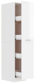 804226 vidaXL Dulap farmacie, alb extralucios, 30x42,5x150 cm, PAL
