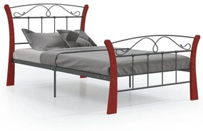 324877 vidaXL Cadru de pat, negru, 100 x 200 cm, metal