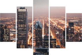 Tabloul cu metropolă luminată (150x105 cm)