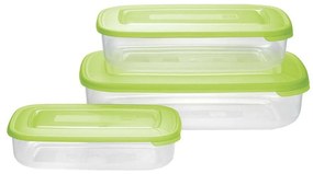 Set de 3 boluri de plastic Tontarelli, verde