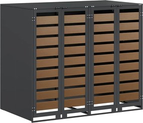 vidaXL Depozitare pentru 3 pubele Wheelie 340 x 77.5 x 115.5 cm Oțel