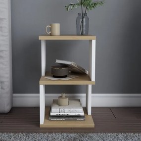 Noptieră ZUNA, stejar/alb