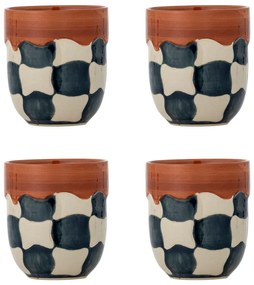 Cești 4 buc. din gresie 375 ml Check – Bloomingville