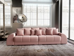 Canapea extensibilă dumonde cu 2 lăzi de depozitare si sezut confortabil din spuma high-density, Verona Royal Pink 310x100 cm