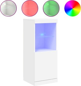 vidaXL Servantă cu lumini LED, alb, 41x37x100 cm