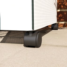 Outsunny Sera de polietilenă, seră, mini-seră, casa de plante, spațiu de germinare, 4 rafturi, 69 x 50 x 165 cm, alb | Aosom Romania