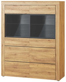 Vitrină Kogro 15 (stejar camargue + negru mat). 1068152