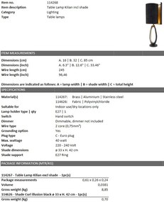 Veioza, lampa de masa design LUX Kilian, gunmetal 114268 HZ