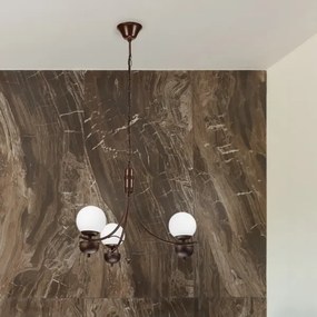 Lustră pe lanț Brilagi COTTAGE 3xG9/40W/230V stejar/alb