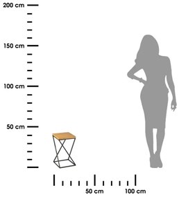 Suport pentru flori LOFT 40x24 cm negru/maro