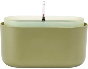 Jardinieră cu auto-irigare Plastia, verde,31 x 16 cm