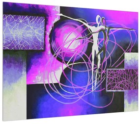 Tablou abstract - pictura cu dansatori (70x50 cm), în 40 de alte dimensiuni noi