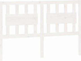 vidaXL Tăblie de pat, alb, 145,5x4x100 cm, lemn masiv de pin