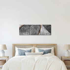 Tablou - Abstract beton (cu ceas) (90x30 cm)