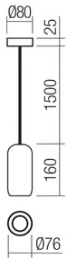 Lustră pe cablu Redo 01-3476 BOOM 1xGU10/10W/230V d. 7,6 cm maro