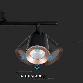 Spot LED 3xLED/5W/230V 3000K negru