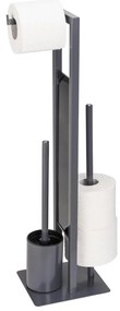 WENKO 25552100 - Perie WC RIVALTA, 18 x 70 cm, gri/negru
