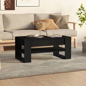 vidaXL Masă de cafea, negru, 102x55x45 cm, lemn prelucrat