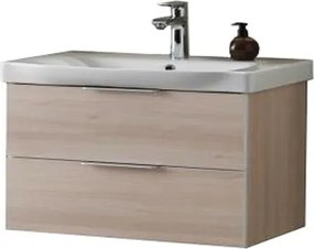 Set dulap suspendat si lavoar KolpaSan Lana II lemn 80 cm Pal