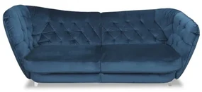 Canapea Retro, Stanga, Albastru, 256 x 115 Cm