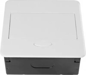 Priză încorporabilă în blat Avaro GTV, 1 priză Schuko, USB A + C, alb Aluminiu/ plastic, Alb, L:135 mm; l:135 mm