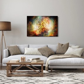 Tablou abstract cu copac (90x60 cm)