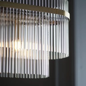 Lustră pe lanț Endon 112573 MARIETTA 4xE14/6W/230V alamă/transparent