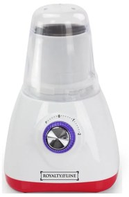 Blender cu râșniță Royalty Line RL-SM-400P.2L, 500W, 1,5 litri, 2 viteze + Pulse, Zdrobitor de gheață, Roșu/alb