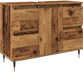 vidaXL Dulap pentru baie, lemn vechi, 80x33x60 cm, lemn prelucrat