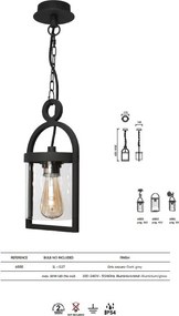 Lustra/Pendul iluminat exterior clasic IP54 MAYA
