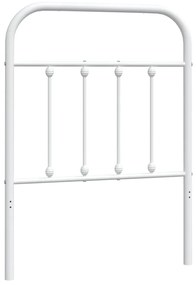 vidaXL Tăblie de pat de schimb metalică, alb, 75 cm