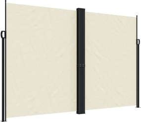 vidaXL Copertină laterală retractabilă, crem, 220x600 cm