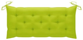Banca de gradina cu perna, 120 cm, lemn masiv de acacia 1, 120 x 50 x 7 cm, verde aprins, verde aprins