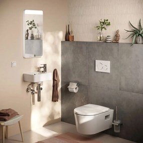 Set vas WC suspendat Hansgrohe EluPura Original S AquaChannel cu capac softclose alb
