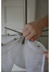Lustră albă cu abajur din sticlă ø 75 cm Styrka – Markslöjd