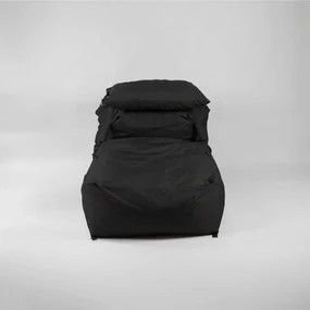 Fotoliu Yoga XL si Perna, Material impermeabil - Negru