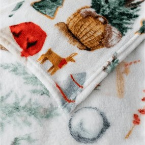 Patura microplus FESTIVE MAGIC, alba Dimensiune: 150 x 200 cm