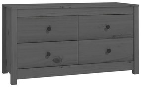 821776 vidaXL Dulap lateral, gri, 100x40x54 cm, lemn masiv de pin
