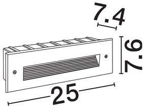 Spot LED incastrabil exterior, ambiental, IP65, POLKA negru