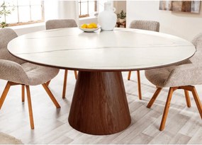 Masa rotunda, Ceramica Alba, Furnir Nuc, UNIQUE 120cm A-45144 VC