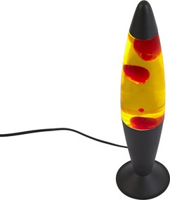 Lampă de lavă galbenă cu ceară roșie, inclusiv LED - Molten Lava