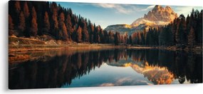 Tablou - Alpi, Italia, Dolomiți, Lago Antorno (120x50 cm)