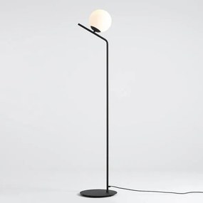 Lampadar modern negru cu glob de sticla Gallia