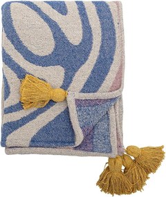 Pătură albastră din amestec de bumbac 130x160 cm Arlie – Bloomingville