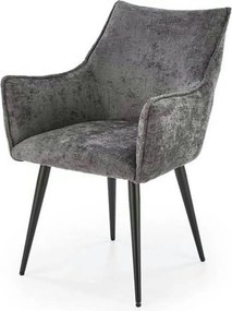 Scaun K559, gri/negru, stofa clasica/metal, 60x59x85 cm