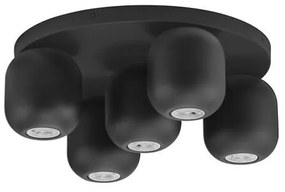 Plafoniera cu 5 spoturi metal negru MARLIN