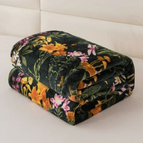 Patura microplus MYSTIC GARDEN, verde inchis Dimensiune: 200 x 220 cm