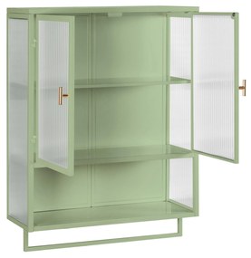 Dulap modern cu uși din sticlă, Verde | Aosom Romania